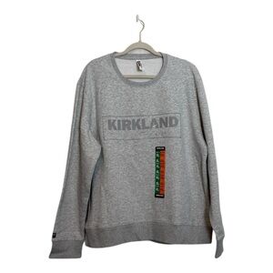 Kirkland Signature Men's Light Gray Crewneck Sweatshirt COSTCO XL